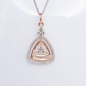 Diamond Pendant in 18K Rose Gold, Giri Collections