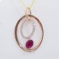 Ruby and Diamond Pendant in 18K Rose Gold