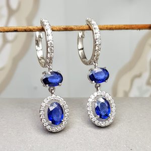 Sapphire and Diamond Bali Earrings, Giri Collections